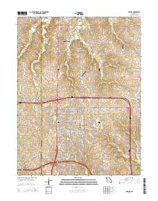 Nashua Missouri Current topographic map, 1:24000 scale, 7.5 X 7.5 Minute, Year 2014