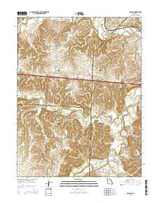 Nelson Missouri Current topographic map, 1:24000 scale, 7.5 X 7.5 Minute, Year 2014