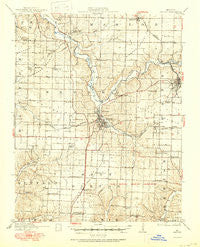 Neosho Missouri Historical topographic map, 1:62500 scale, 15 X 15 Minute, Year 1916