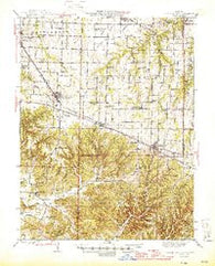 New Florence Missouri Historical topographic map, 1:62500 scale, 15 X 15 Minute, Year 1946