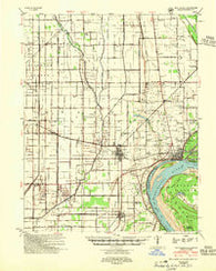New Madrid Missouri Historical topographic map, 1:62500 scale, 15 X 15 Minute, Year 1954