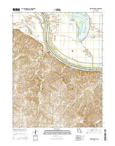 New Frankfort Missouri Current topographic map, 1:24000 scale, 7.5 X 7.5 Minute, Year 2015
