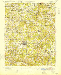 Niangua Missouri Historical topographic map, 1:62500 scale, 15 X 15 Minute, Year 1948