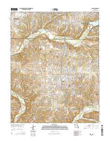 Nixa Missouri Current topographic map, 1:24000 scale, 7.5 X 7.5 Minute, Year 2015