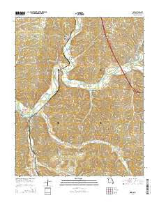 Noel Missouri Current topographic map, 1:24000 scale, 7.5 X 7.5 Minute, Year 2015