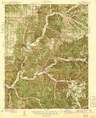 Noel Missouri Historical topographic map, 1:62500 scale, 15 X 15 Minute, Year 1943