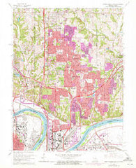 North Kansas City Missouri Historical topographic map, 1:24000 scale, 7.5 X 7.5 Minute, Year 1964