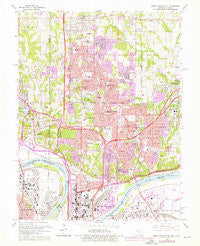 North Kansas City Missouri Historical topographic map, 1:24000 scale, 7.5 X 7.5 Minute, Year 1964