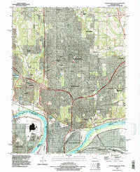 North Kansas City Missouri Historical topographic map, 1:24000 scale, 7.5 X 7.5 Minute, Year 1990