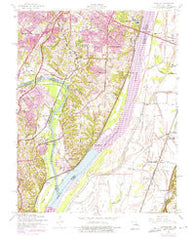 Oakville Missouri Historical topographic map, 1:24000 scale, 7.5 X 7.5 Minute, Year 1954