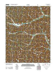 Oates Missouri Historical topographic map, 1:24000 scale, 7.5 X 7.5 Minute, Year 2011
