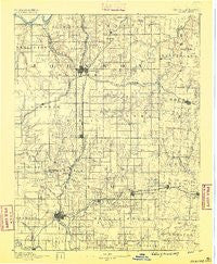 Olathe Kansas Historical topographic map, 1:125000 scale, 30 X 30 Minute, Year 1887