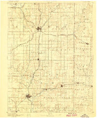 Olathe Kansas Historical topographic map, 1:125000 scale, 30 X 30 Minute, Year 1893