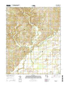 Oxly Missouri Current topographic map, 1:24000 scale, 7.5 X 7.5 Minute, Year 2015