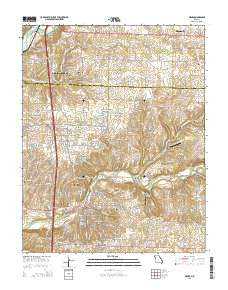 Ozark Missouri Current topographic map, 1:24000 scale, 7.5 X 7.5 Minute, Year 2015