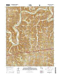 Ozark Springs Missouri Current topographic map, 1:24000 scale, 7.5 X 7.5 Minute, Year 2015