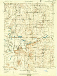 Papinsville Missouri Historical topographic map, 1:24000 scale, 7.5 X 7.5 Minute, Year 1934