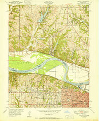 Parkville Missouri Historical topographic map, 1:24000 scale, 7.5 X 7.5 Minute, Year 1951