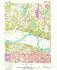 Parkville Missouri Historical topographic map, 1:24000 scale, 7.5 X 7.5 Minute, Year 1964
