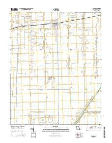 Parma Missouri Current topographic map, 1:24000 scale, 7.5 X 7.5 Minute, Year 2015