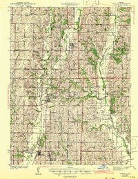 Parnell Missouri Historical topographic map, 1:62500 scale, 15 X 15 Minute, Year 1943