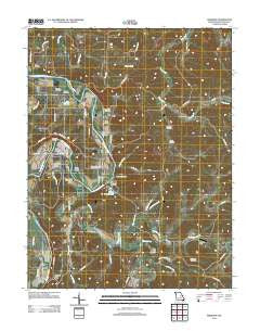 Pershing Missouri Historical topographic map, 1:24000 scale, 7.5 X 7.5 Minute, Year 2012