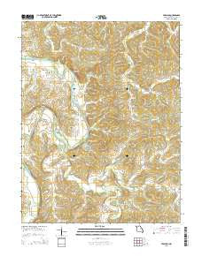 Pershing Missouri Current topographic map, 1:24000 scale, 7.5 X 7.5 Minute, Year 2015