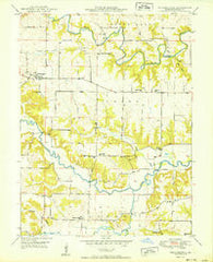 Philadelphia Missouri Historical topographic map, 1:24000 scale, 7.5 X 7.5 Minute, Year 1950