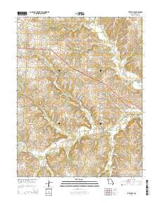 Pittsville Missouri Current topographic map, 1:24000 scale, 7.5 X 7.5 Minute, Year 2014
