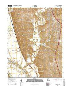 Platte City Missouri Current topographic map, 1:24000 scale, 7.5 X 7.5 Minute, Year 2014