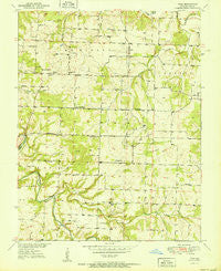 Polk Missouri Historical topographic map, 1:24000 scale, 7.5 X 7.5 Minute, Year 1951