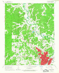 Poplar Bluff Missouri Historical topographic map, 1:24000 scale, 7.5 X 7.5 Minute, Year 1966