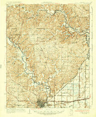 Poplar Bluff Missouri Historical topographic map, 1:62500 scale, 15 X 15 Minute, Year 1935