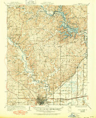 Poplar Bluff Missouri Historical topographic map, 1:62500 scale, 15 X 15 Minute, Year 1935