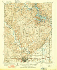 Poplar Bluff Missouri Historical topographic map, 1:62500 scale, 15 X 15 Minute, Year 1935