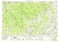 Poplar Bluff Missouri Historical topographic map, 1:250000 scale, 1 X 2 Degree, Year 1957