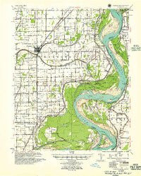 Portageville Missouri Historical topographic map, 1:62500 scale, 15 X 15 Minute, Year 1955