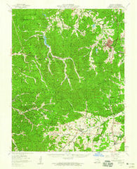 Potosi Missouri Historical topographic map, 1:62500 scale, 15 X 15 Minute, Year 1958