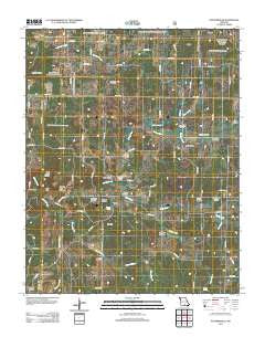 Pottersville Missouri Historical topographic map, 1:24000 scale, 7.5 X 7.5 Minute, Year 2012