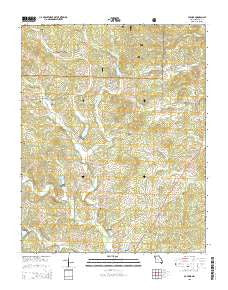Poynor Missouri Current topographic map, 1:24000 scale, 7.5 X 7.5 Minute, Year 2015