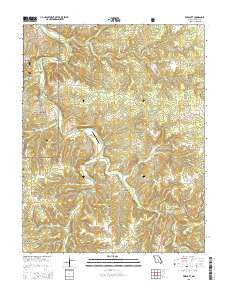 Prescott Missouri Current topographic map, 1:24000 scale, 7.5 X 7.5 Minute, Year 2015