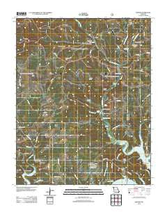 Protem Missouri Historical topographic map, 1:24000 scale, 7.5 X 7.5 Minute, Year 2012