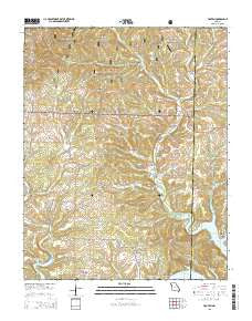 Protem Missouri Current topographic map, 1:24000 scale, 7.5 X 7.5 Minute, Year 2015
