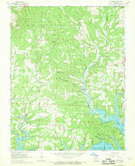 Protem Missouri Historical topographic map, 1:24000 scale, 7.5 X 7.5 Minute, Year 1968