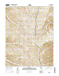 Purdy Missouri Current topographic map, 1:24000 scale, 7.5 X 7.5 Minute, Year 2015