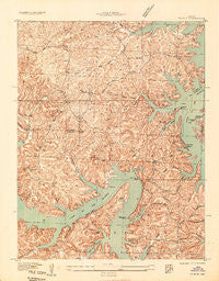 Purvis Missouri Historical topographic map, 1:24000 scale, 7.5 X 7.5 Minute, Year 1934