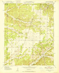 Racine Missouri Historical topographic map, 1:24000 scale, 7.5 X 7.5 Minute, Year 1950
