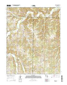 Rader Missouri Current topographic map, 1:24000 scale, 7.5 X 7.5 Minute, Year 2015