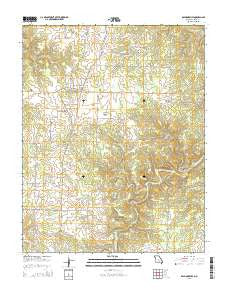 Raymondville Missouri Current topographic map, 1:24000 scale, 7.5 X 7.5 Minute, Year 2015