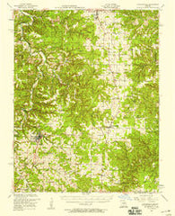 Raymondville Missouri Historical topographic map, 1:62500 scale, 15 X 15 Minute, Year 1951